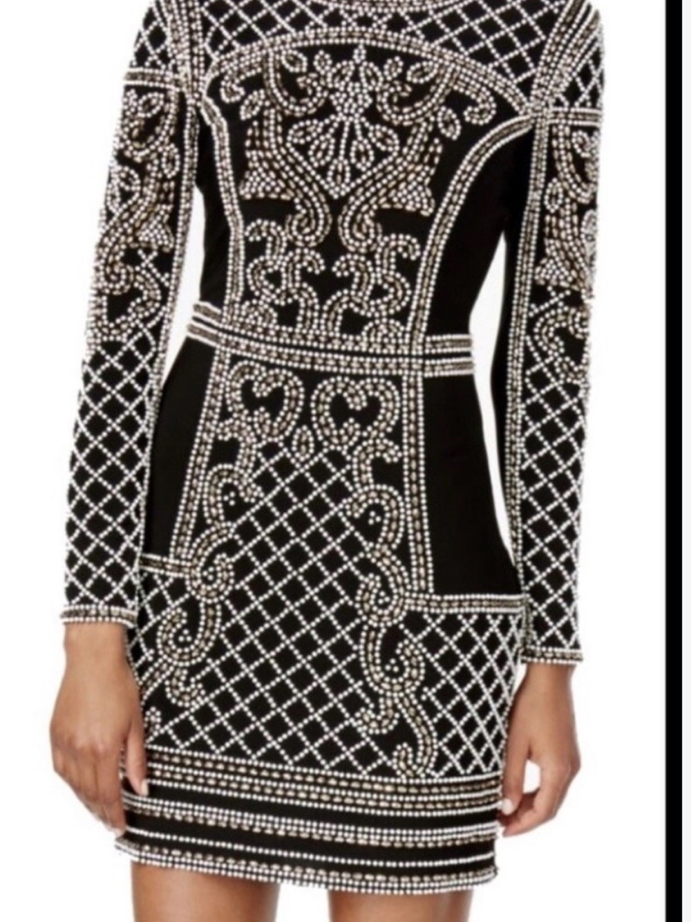 💙 DIESEL navy  Embellished Long-Sleeve Mini Dress